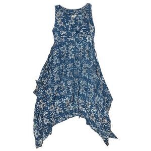 Vintage GO FISH 90s Go Fish Blue Floral Dress Indonesia Boho 90s Tropical Small